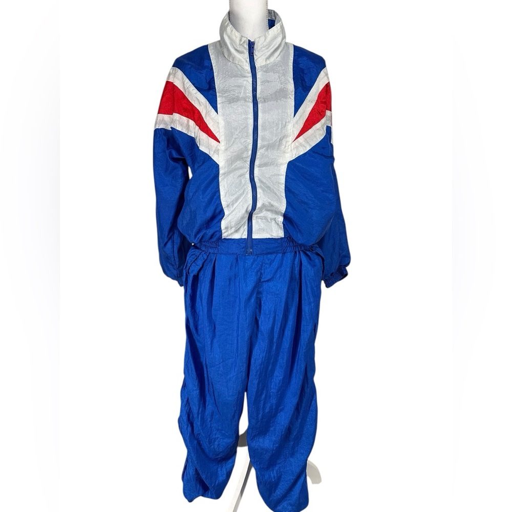 ACTIVE EXPOSURE / Vintage Red White Blue Active Set / Medium / Retro Activewear